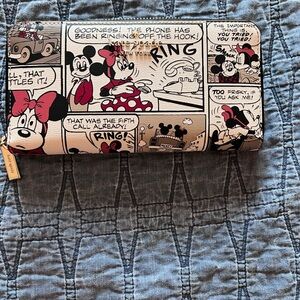 NWOT Kate Spade By Disney Minnie Mouse Comic Large Continental Wallet
